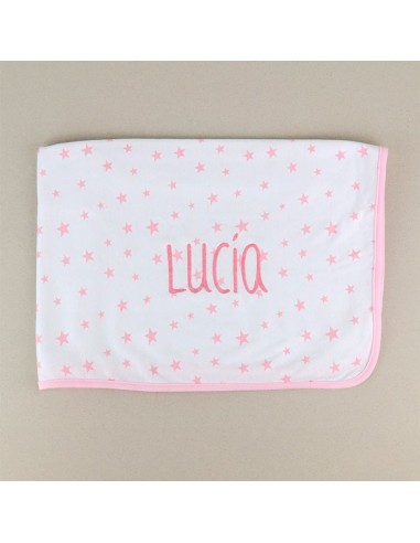 Arrullo Estrellas Rosa de algodón Personalizado
