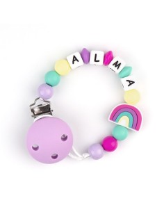 Cadenita de silicona Arcoiris Multicolor personalizada