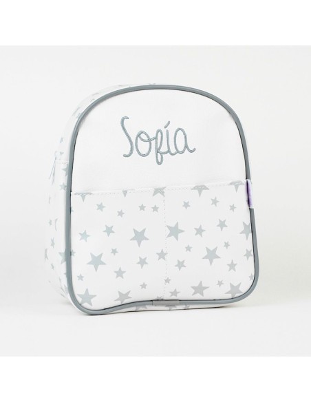 Mochila Estrellas Gris Personalizada