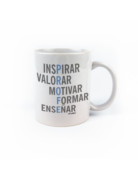 Taza de plástico adjetivos azul