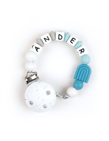 Cadenita de silicona gritty azul personalizada