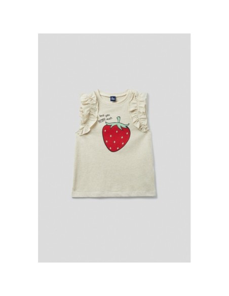 Street Monkey camiseta de niña fresa.