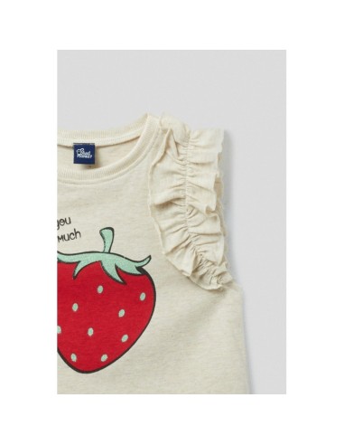 Street Monkey camiseta de niña fresa.