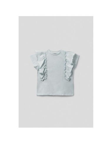 Camiseta niña de volantes manga corta
