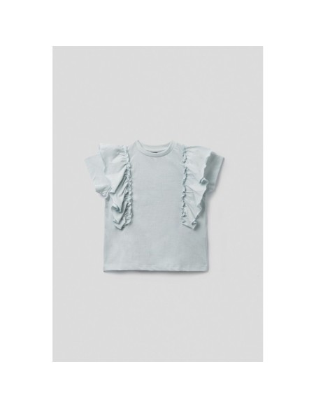 Camiseta niña de volantes manga corta