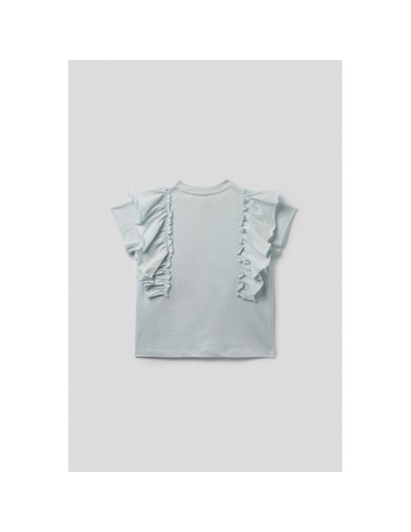 Camiseta niña de volantes manga corta