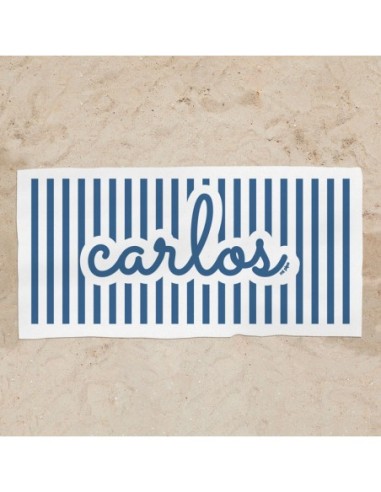 Toalla de baño Premium Rayas Roja Personalizada