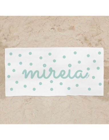 Toalla de baño Premium Personalizada Candy Celeste, elige dibujo
