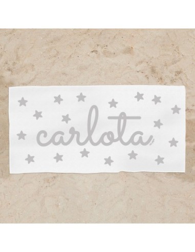 Toalla de baño Premium Personalizada Candy Gris, elige dibujo