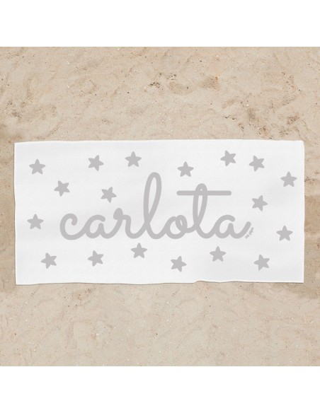 Toalla de baño Premium Personalizada Candy Gris, elige dibujo