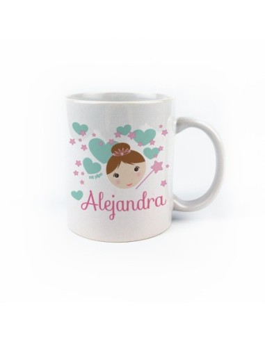 Taza cerámica o plástico Hada personalizada