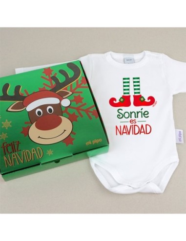 Babidu Body Navideño Soy lo más dulce de la Navidad con cajita de regalo
