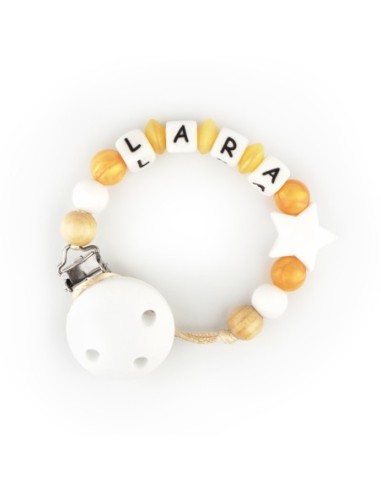 Cadenita de Silicona personalizada Navidad Papá Noel Blanco