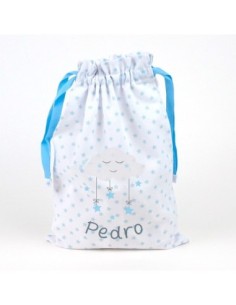 Saquito Nube Azul Personalizado