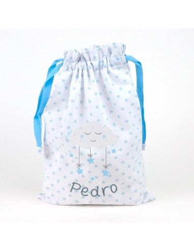 Saquito Zoo Oso Azul personalizado