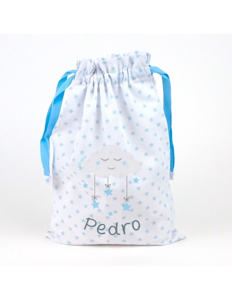 Saquito Zoo Oso Azul personalizado