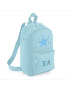 Mochila Medium Nylon Estrella Rosa personalizada, color a elegir
