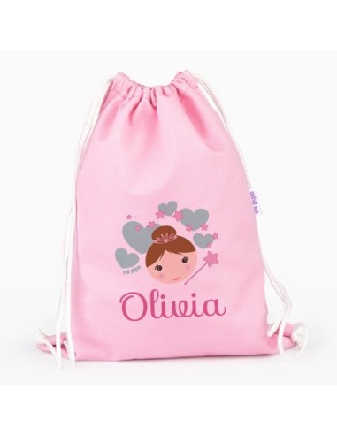 Petate Medium Lona Hada personalizado, color a elegir