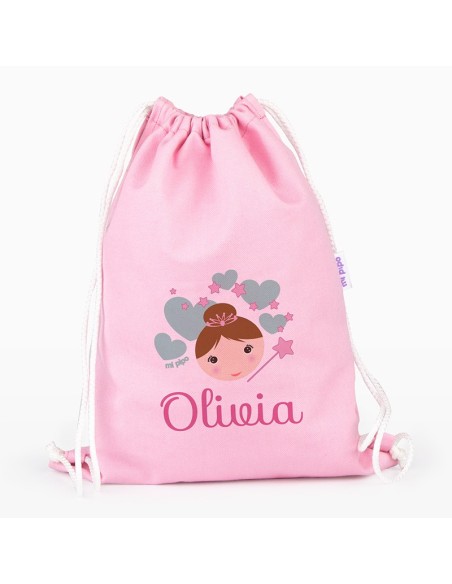 Petate Medium Lona Hada personalizado, color a elegir