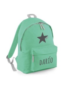 Mochila Junior Gris personalizada, dibujo a elegir