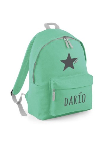 Mochila Junior Gris personalizada, dibujo a elegir