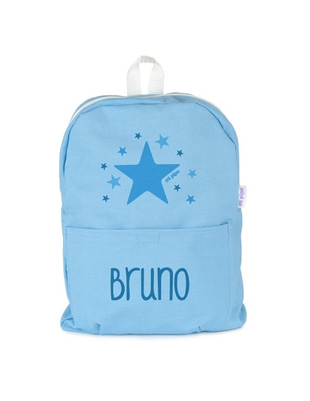 Mochila Medium LONA Estrella Rosa personalizada, color a elegir