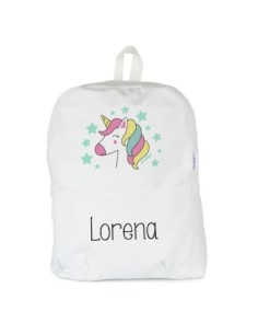 Mochila Medium LONA Estrella Menta personalizada, color a elegir