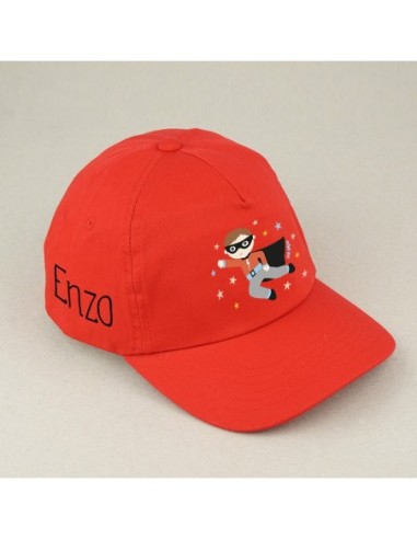 Gorra Junior Superhéroe Roja personalizada