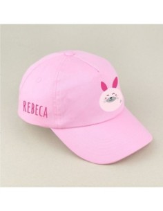 Gorra Junior Conejito Rosa personalizada