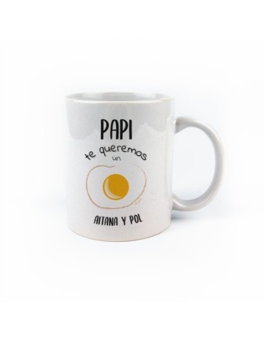 Taza cerámica o plástico Papi eres la caña (Nombres)