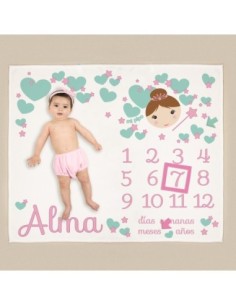 Manta cumplemes Hada personalizada