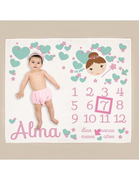 Manta cumplemes Hada personalizada