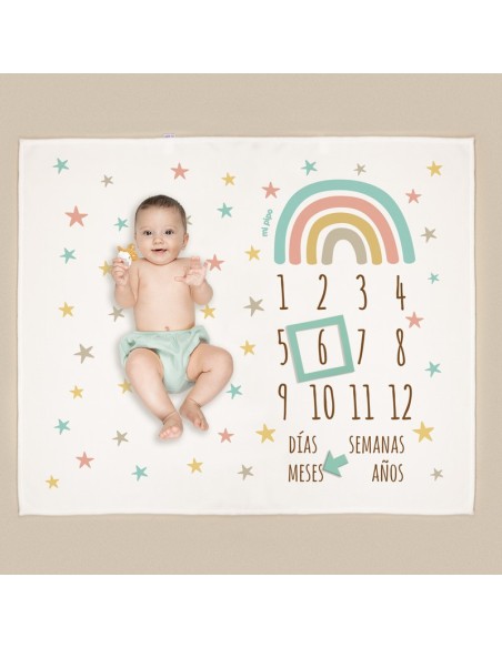 Manta cumplemes Dino personalizada