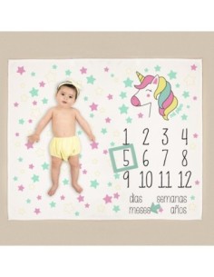 Manta cumplemes Unicornio sin personalizar