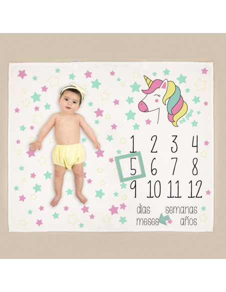 Manta cumplemes Unicornio sin personalizar