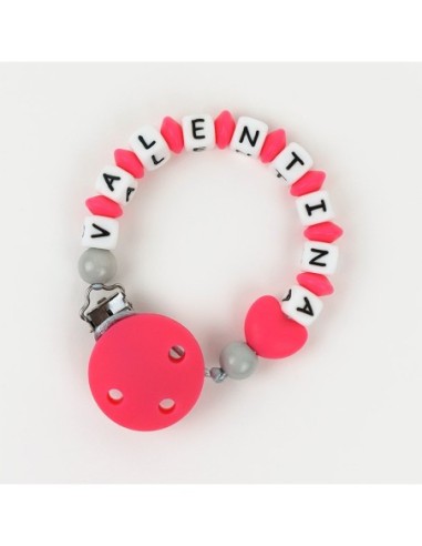 Cadenita de silicona Corazón Fresa Personalizada