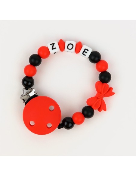 Cadenita de silicona Lazo Rojo Personalizada