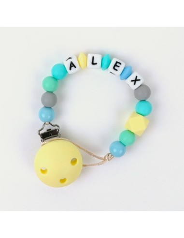 Cadenita de silicona Amarillo Soft Personalizada