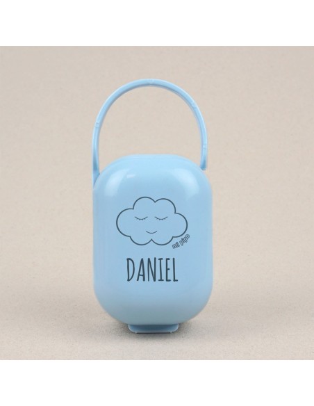 Cajita Portachupetes Personalizada Nombre + Nube