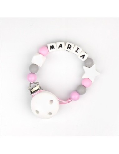 Cadenita de silicona Personalizada Baby Rosa