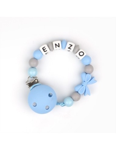 Cadenita de silicona Personalizada Lazo Celeste