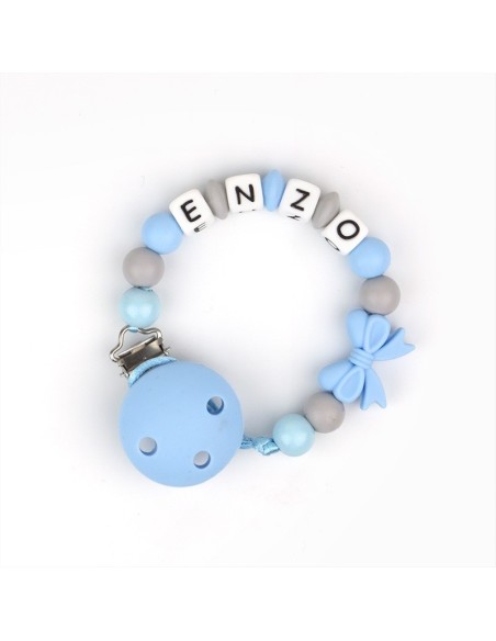 Cadenita de silicona Personalizada Lazo Celeste