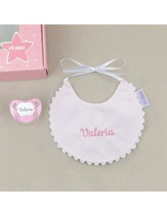 Cajita Baby Babero Azul Personalizada