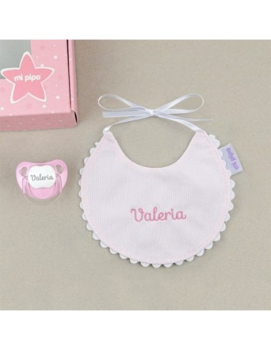 Cajita Baby Babero Azul Personalizada