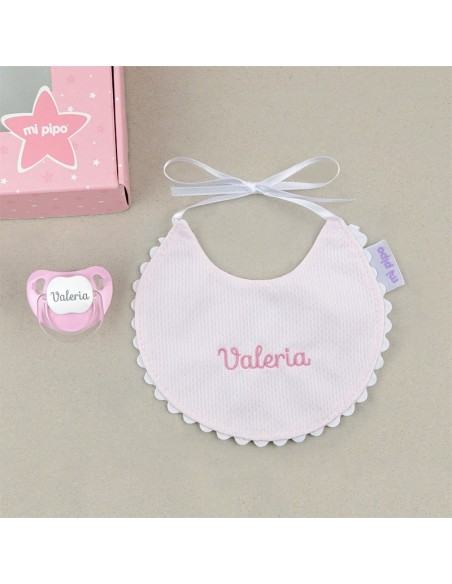 Cajita Baby Babero Azul Personalizada
