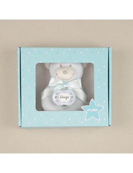 Cajita Sonajero Elefante Gris Personalizada