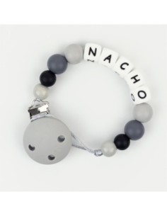Cadenita de silicona personalizada Gris