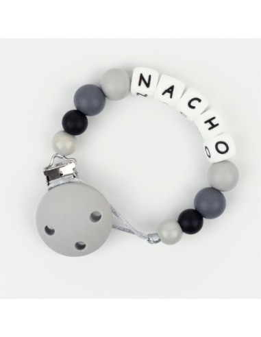 Cadenita de silicona personalizada Gris