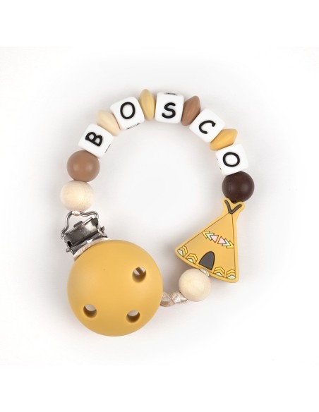 Cadenita de silicona Tipi Mostaza Personalizada