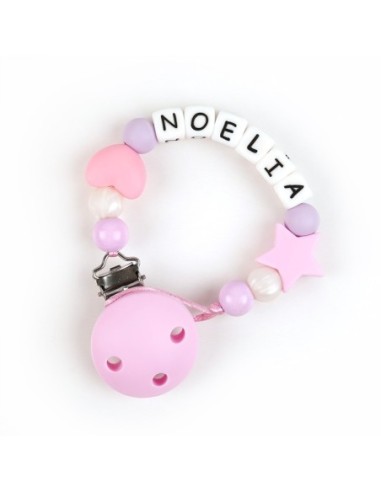 Cadenita de silicona Dalila Rosa Personalizada